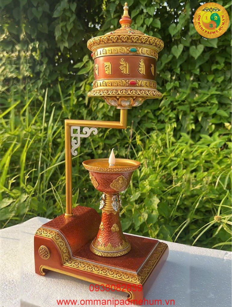 Kinh luân nhạc Om Mani Padme Hum chạy bằng điện và pin